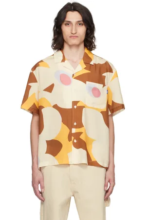 AWAKE NY Off-White & Brown Floral Shirt