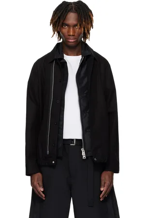 SACAI Black Cotton Twill Jacket