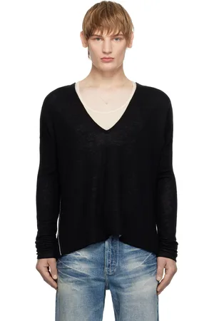 Fax Copy Express Double-Sided V Neckline Reversible Sweater