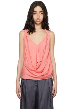 Kiko Kostadinov Pink Markarian Sleeveless Blouse