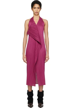 PLEATS PLEASE ISSEY MIYAKE Pink Monthly Colors November Maxi Dress