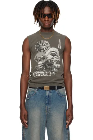 LU’U DAN Gray Sleeveless T-shirt