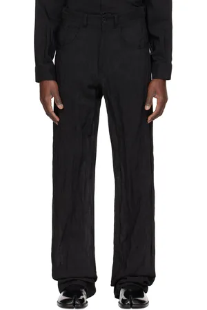 Maison Margiela Black Metallic Thread Trousers