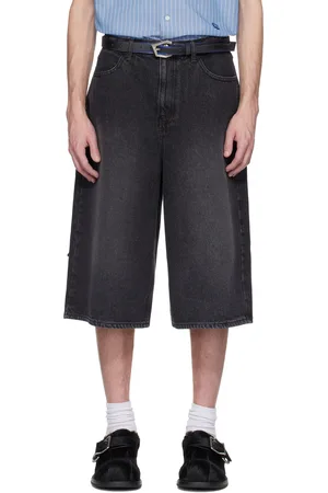 Ader Error Black Sig; TRS Tag 01 Denim Shorts