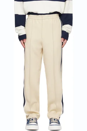 Ami Beige Striped Trousers