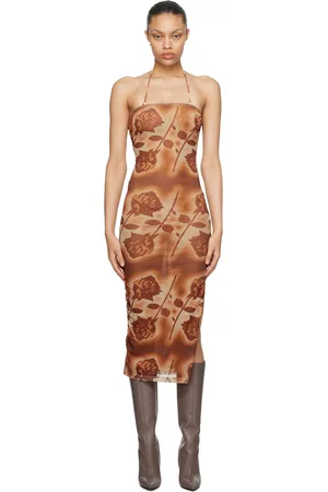 Miaou Orange Lila Midi Dress