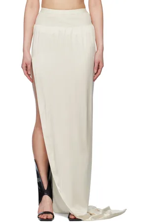 Rick Owens Off-White Hollywood Slit Maxi Skirt