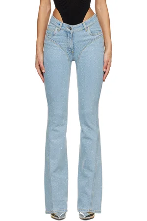 MUGLER Blue Rhinestone Jeans