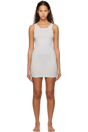SKIMS Gray Jersey Sleep Mini Dress