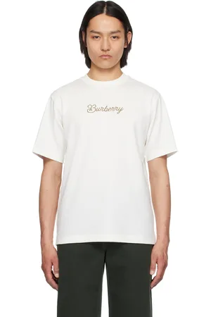 Burberry Off-White Surfer Knight Cotton T-shirt