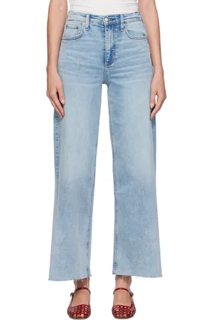 RAG&BONE Blue Sofie Ankle Ultra Wide-Leg Jeans
