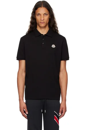 Moncler Black Logo Patch Polo