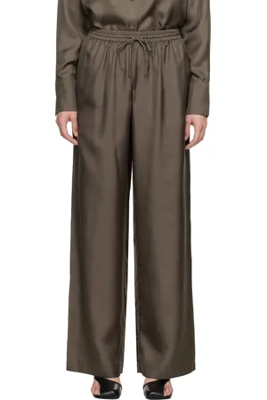 Rohe Taupe Relaxed Silk Trousers