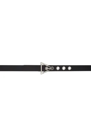 Bottega Veneta Black Rubber Belt