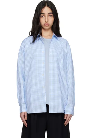 Comme des Garçons White & Blue Gingham Shirt