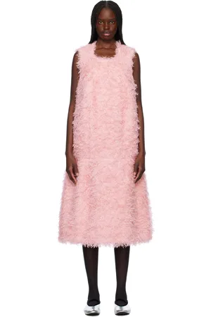 Comme des Garçons Sleeveless Faux-Fur Midi Dress