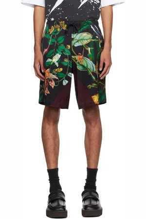 DRIES VAN NOTEN Black Printed Shorts