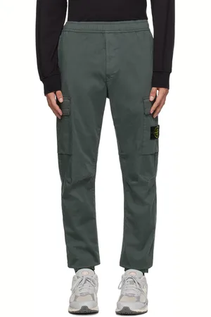 Stone Island Gray Drawstring Cargo Pants