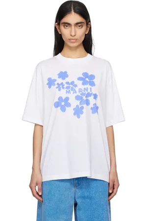 Marni White Cotton Daisy Garden T-shirt