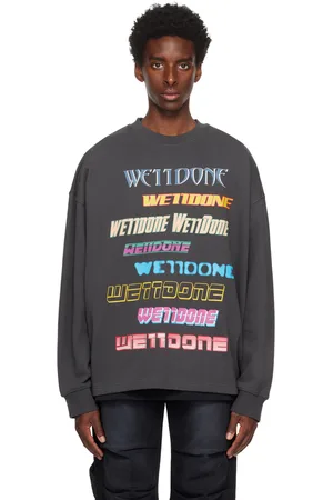 We11 Done Gray Graphic Sweatshirt