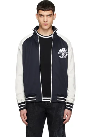 Balmain Navy & White PB Signature Track Jacket