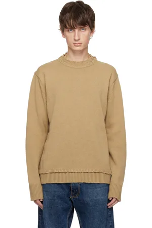 Maison Margiela Beige Elbow Patch Sweater