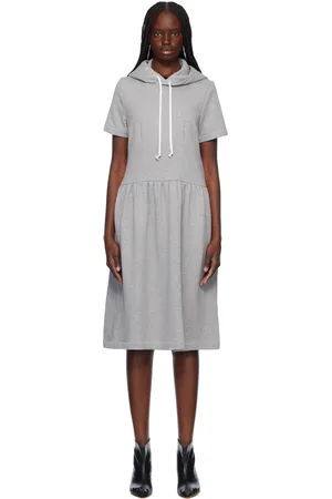 Comme des Garçons Cotton Back Pile Midi Dress