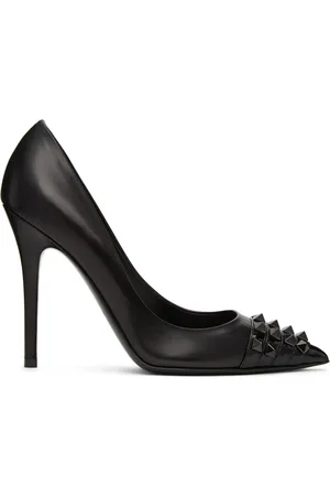 VALENTINO GARAVANI Black Alcove Stud Toe Heels