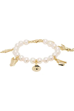 Vivienne Westwood White & Gold Anglo Pearl Bracelet