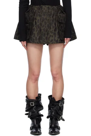 SACAI Brown Leopard Print Skort