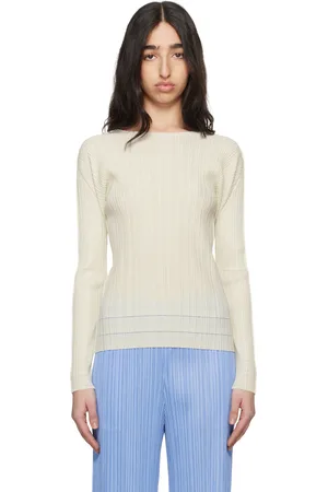 PLEATS PLEASE ISSEY MIYAKE Off-White Soft Pleats Sweater