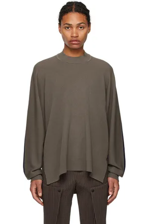 Issey Miyake Khaki Framework Sweater