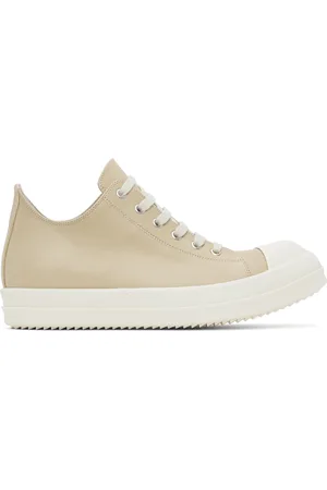 Rick Owens Beige Hollywood Low Sneaks Sneakers