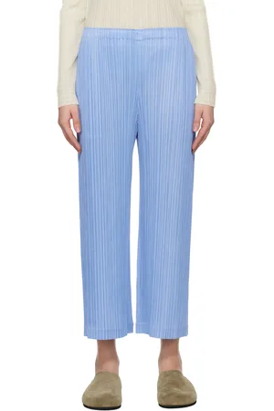 PLEATS PLEASE ISSEY MIYAKE Blue Thicker Bottoms 2 Trousers