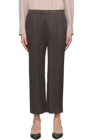 PLEATS PLEASE ISSEY MIYAKE Gray Thicker Bottoms 2 Trousers