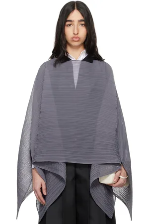 PLEATS PLEASE ISSEY MIYAKE Gray March Basic Madame-T Small Stole