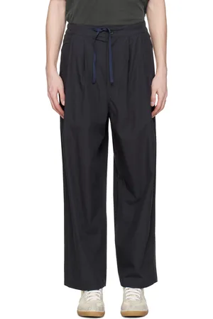 Document Black Silky Cotton Tucked Trousers