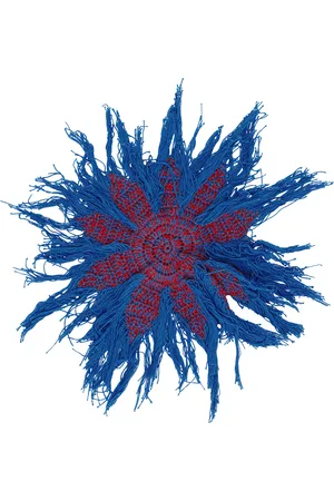 Edward Cuming Blue & Red Crying Flower Brooch