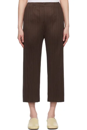 PLEATS PLEASE ISSEY MIYAKE Brown Monthly Colors March Trousers