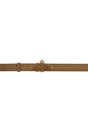 Vivienne Westwood Tan Thin Line Orb Belt