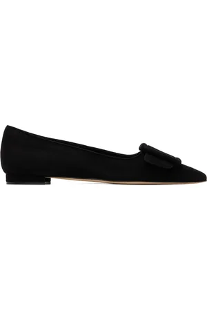 Manolo Blahnik Black Maysli Ballerina Flats