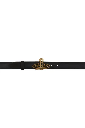 Vivienne Westwood Black Thin Line Orb Belt