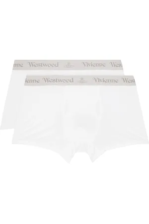 Vivienne Westwood Two-Pack White & Gray Band Boxer Briefs