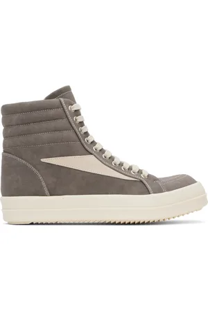 Rick Owens Gray Hollywood Vintage High Sneakers