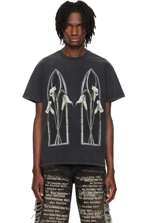 Who Decides War SSENSE Exclusive Black Calla Lily Arched T-shirt