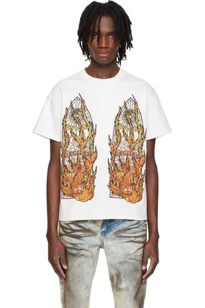 Who Decides War SSENSE Exclusive White Flame Glass T-shirt