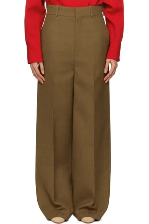 Carven Brown Double Worsted Wool Trousers