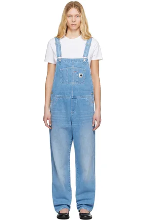 Carhartt Blue Bib Straight Denim Overalls
