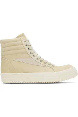 Rick Owens Beige Hollywood Vintage High Sneakers