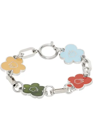 In Gold We Trust Silver Flower Bracelet